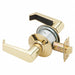 Levon Lever Passage Lock Bright Brass