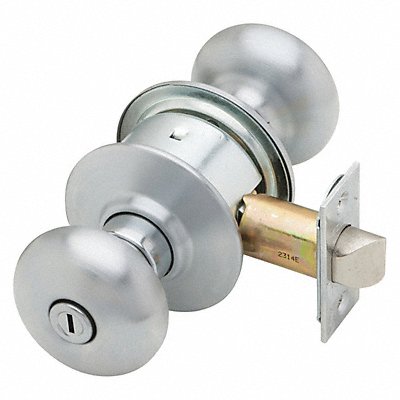 Plymouth Knob Privacy Lock Satin Chrome