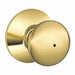 Knob Lockset Bright Brass /Bright Chrome