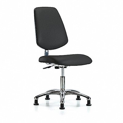 CR/ESD Chr Desk Med Back Glides Blk