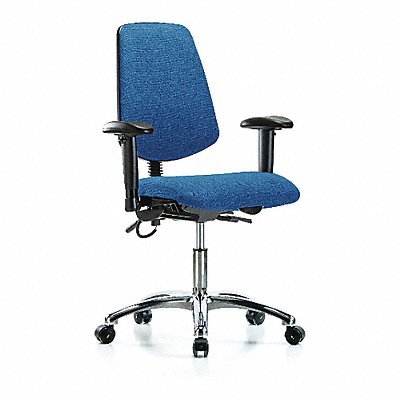 Fab ESD Dsk Md Bk T AA Cstrs Blu