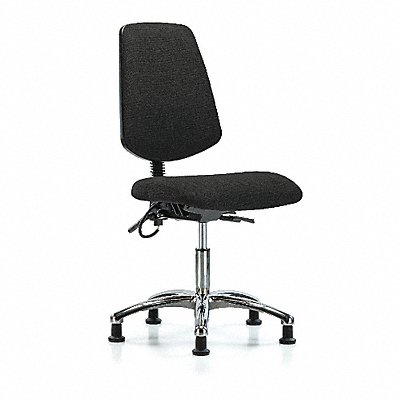 Fabric ESD Chr Desk Md Bk Glides Blk