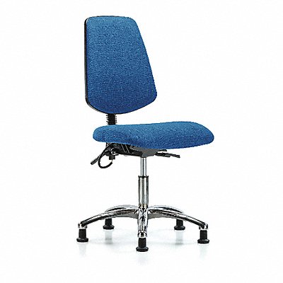 Fab ESD Chr Desk Md Bk Glides Blue