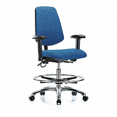 Fab ESD Med Md Bk AA FR Cstrs Blue
