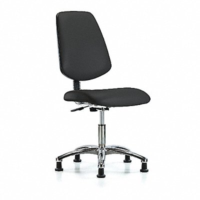 CR Vinyl Chr Desk Med Back Stat Blk