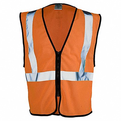 Zipper Mesh Safety Vest Orange L/XL PK5