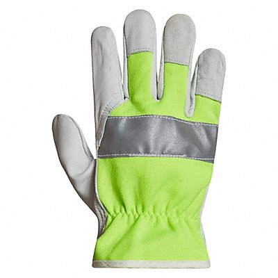 Goatskin Drvr Hi-Viz Bk Md PK12