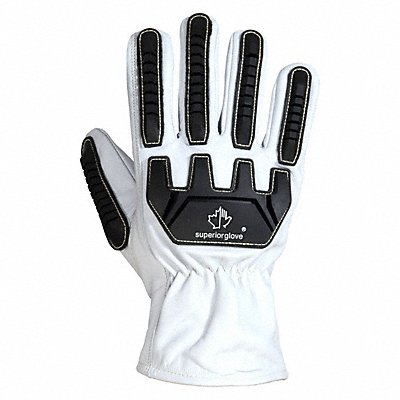 Leather Gloves White Back XS PR