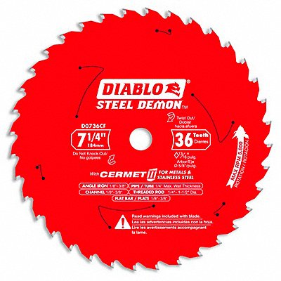 Cermet Tipped Saw Blade 7 1/4in 36 Teeth