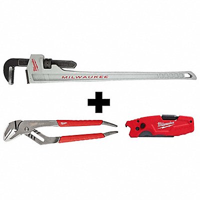 Alum Pipe Wrench Pliers Utility Knife