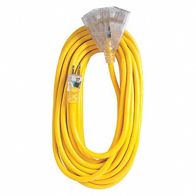 Triple Tap Extension Cord 15A 50 ft 12/3