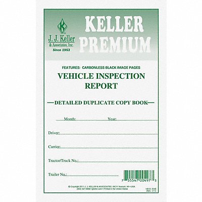 Vehicle Inspection Form 2 Ply Carbonless