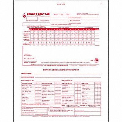 Detail Drivers Daily Logbook Carbonless