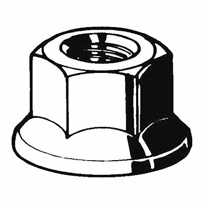 FlngNt Stl Zinc Plated 18x12mm 100PK