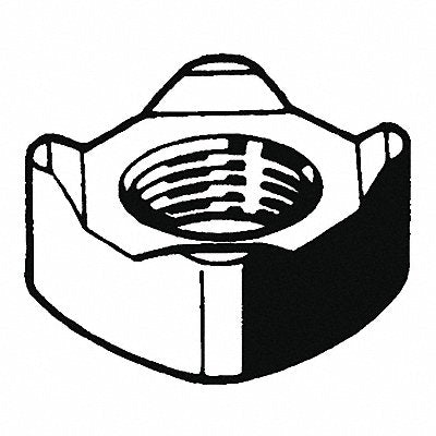 Hex Weld Nut Steel M6-1 100PK