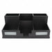 Desktop Organizer Black Wood 5-1/2 in H