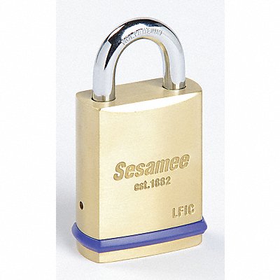 Keyed Padlock 25/32 in Rectangle Gold