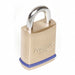 Keyed Padlock 25/32 in Rectangle Gold