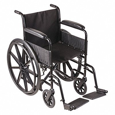 Wheelchair 250 lb 18 In Seat Silver