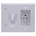 Wall Plate Recessed Power White