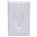 Wall Plate Cable Recessed 1G Wht