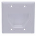 Wall Plate Cable Recessed 2G Wht