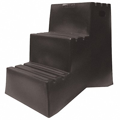 J4025 Step Stand 3 Steps Polyethylene Black