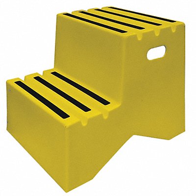 J4024 Step Stand 2 Steps Polyethylene Yellow