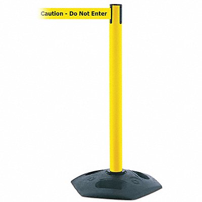 Barrier Post with Belt 13 ft PVC Yellow