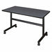 Mobile Table 48 in.W Gray Nbula Flip Top