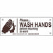 Restroom Sign Eng Plastic 3.5x10 Brn/Wht