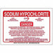 Chemical Sign Polyester 10x14 in Red/Wht