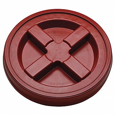 Plastic Pail Lid Red HDPE