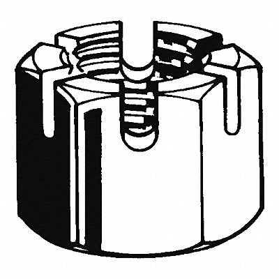 CstlNt Pln Stl Grd2 1-1/2 -12 2 1/4in 1