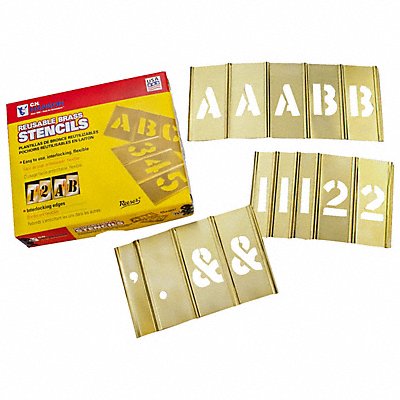 Brass Stencil Kit 3/4 92 Pc