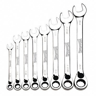 Ratchet Combination Wrench Set 8-Piece