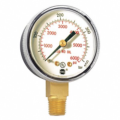 K4563 Pressure Gauge 0 to 6000 psi 2 