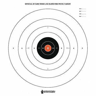 Bullseye Target with Orange Center PK50