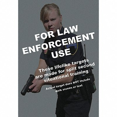 Police Woman with Gun Target Paper PK50