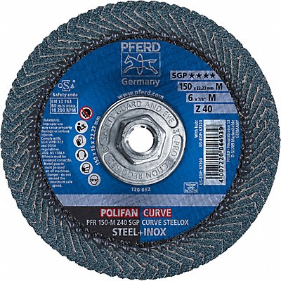 Fiber Disc 6 in Dia 5/8in Arbor 40 Grit