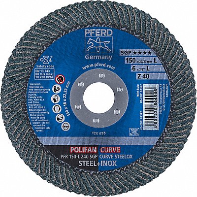 Fiber Disc 6 in Dia 7/8in Arbor 40 Grit