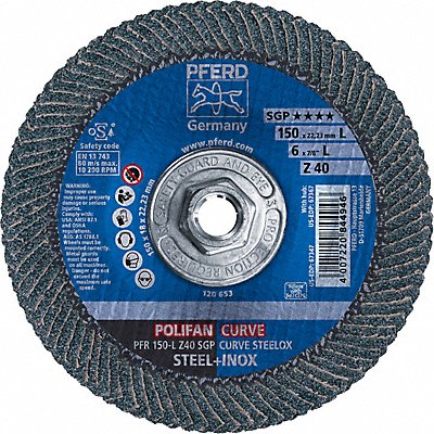 Fiber Disc 6 in Dia 5/8in Arbor 40 Grit