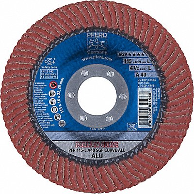 Fiber Disc 4 1/2 in Dia 7/8in Arbor