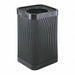 Trash Can Square 38 gal Black