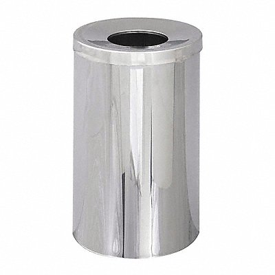 Trash Can Rectangular 35 gal Silver