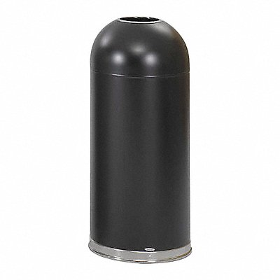 Trash Can Round 15 gal Black