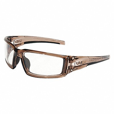 Safety Glasses Brown Frame Wraparound