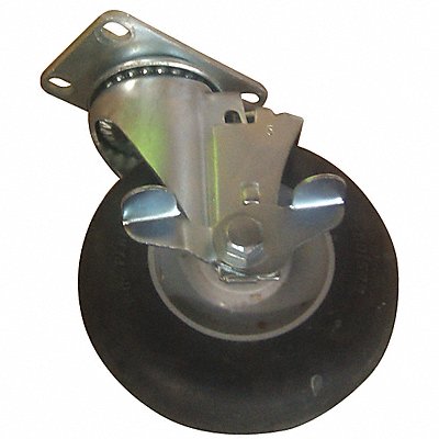 Performa Caster Swivel w/Brake Black 5In