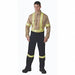 FR Collared Shirt L 36in. Hi-Vis Khaki