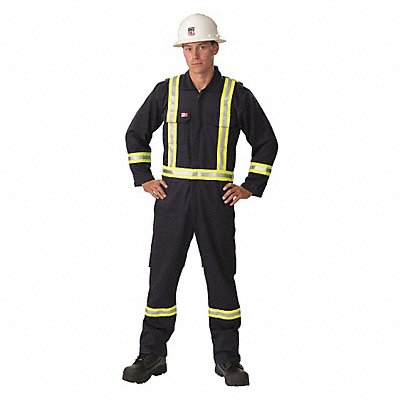 FR Coverall Navy 5XL 41-1/4in. Hemmed